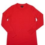 J.Crew NWT  Long-sleeve Everyday Cashmere Crewneck Dress in Bright Cerise Red S Photo 2