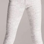 Aritzia Denim Forum Lola Jeans High-Rise Skinny Crop Snake Print White Size 26 Photo 0
