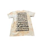 Taylor Swift Midnights Marbled Tie Dye Double Sided Graphic Tee Shirt M Peach Photo 3