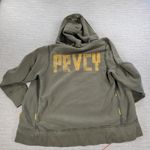 VTG Prvcy CA Full Zip Hoodie Jacket Womens Large Green Yellow Distressed Thick Photo 8