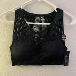 🆕Rene Rofe Seamless Cut Out Black Sport Bra🆕 Size M Photo 4