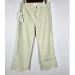 Boyish The Kirby High Rise Straight Jeans in El Cielo Green Crop Raw Hem 29 Photo 9