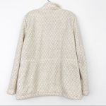 L.L.Bean Tan Printed Teddy Lined Full Zip Jacket Sz XL Photo 1