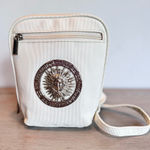Vintage Tango Bag Touch 80s 90s Celestial Sun Ivory Silver Crossbody Bag Purse White Photo 0