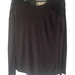 Element Women's Size‎ Medium Black Crochet Semi Sheer Long Sleeve Shirt Photo 0