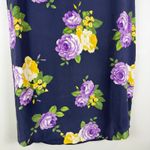 Joie  100% Silk‎ Dress Women Small Navy Blue Floral V-Neck Boho Bloomcore Cottage Photo 3