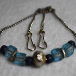Source Unknown Retro Chic Blue Beaded Silver Tone Like New Eyeglass Chain Necklace Photo 0