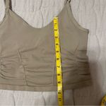 Free People Movement Beige Tan Athletic Low Cut Crop Tank Top Size M Photo 3