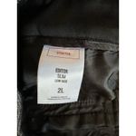 EXPRESS Editor Slim Low Rise Stretch Chino Pants Herringbone Black Size 2L EUC Photo 2