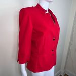 R&K Originals Vintage Cropped Red Power Blazer Size 12 Photo 3