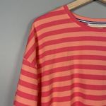Vineyard Vines 3/4 Sleeve Shirt Pink Orange Stripes Resortwear Women’s M Preppy Photo 1
