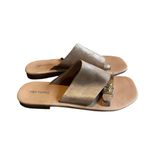 Free People  Mila Minimal Flat Sandals Metallic Slip-On Slides Casual Size 8 NIB Photo 5