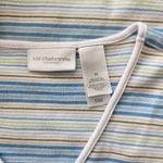 American Vintage Y2K Liz Claiborne LizSport White Blue Green Stripe Knit Cotton Tank Top M Photo 3