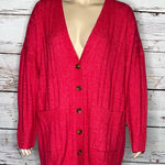 Torrid  NWT Size 3 Virtual Pink Vegan Cashmere V-Neck Boyfriend Sweater Cardigan Photo 0
