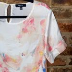 Premise Studio  Watercolor Short Sleeve Keyhole Blouse Women's Size Small Photo 1