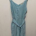 Anthropologie Cloth & Stone Button Down Blue Summer Romper 100% Tencel Lyocell Size Small NWOT Photo 0