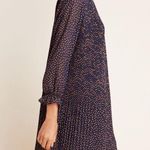 Anthropologie 🆕NWT Women’s Seen Worn Kept Vega Pleated Mini Dress Navy Size 6 Photo 3