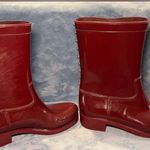 ALDO SIZE 7/8 BURGUNDY STUDDED RAIN BOOTS Photo 3