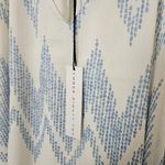 Three Eighty Two  Dress Tanner Slip White Blue Chevron Dot Print Mini Cocktail Photo 4