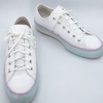 Converse CTAS Lift Ox Platform Shoes Pastel Glitter Rainbow White Womans US 10.5 Photo 1