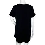 Soft Surroundings  Shirt Womens Medium Black Tunic Top Basic Neutral Minimalist‎ Photo 3