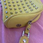 Tory Burch  bag silver Studded green neonish leather with handle Photo 5