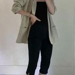 International Scene Vintage 90s Linen Blazer Jacket Size 7/8 Beige Tan Photo 1