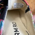 Farm Rio Textile Black Floral Lugged Sole Mules Size 6 Photo 4