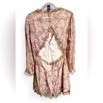 Womens Spring Summer Deep V Neck Ruffle Floral Chiffon Mini Dress Pink Size M Photo 4