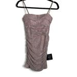 Lulus New  Women's XS Spaghetti Strap Pink Bodycon Ruched Mini New Years Dress Photo 1