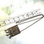Vintage Egyptian Revival Pendant Necklace Silver Photo 7