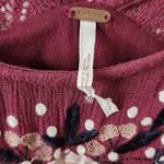 Free People  Womens Mohave Embroidered Maroon Red Mini Dress Boho Size Small Photo 3