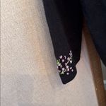 Designers Originals Black Cardigan with Pink Floral Embroidery large Photo 1
