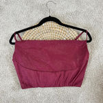 Lulu’s Satin Cowl Burgundy Tank Top Size S Red Photo 2
