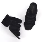 Kelsi Dagger Brooklyn Mell Heeled Sandals Tubular Kid Suede Black Women's 7.5 Photo 0