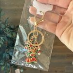 Christmas rhinestone, stocking key, ring bag, charm Red Photo 1