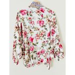 Anthropologie Idalia Floral Jacket Kimono OS One Size Women's Blouse Top Shirt Photo 4
