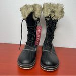 Merona New  Leather Winter Snow / Rain Boots with faux fur in size 8 Photo 3