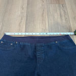 Chico's platinum Slim Straight Stretch Pull On jeans Pants Blue dark wash 3 Photo 5