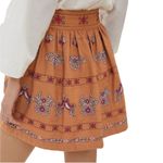 Anthropologie  Meghan Embroidered Mini Skirt size 6 Photo 1