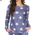 Ekouaer White Star Print Long Sleeve Sleep Shirt Women's Size XXL new : Box LO3: Blue Photo 0
