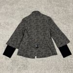 Joseph Ribkoff  Jacket Womens 8 Black Gold Patterned Blazer Large Buttons Stretch Photo 6