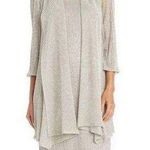 R & M Richards R & M Collection Metallic Dress & Matching Draped Cardigan Photo 0