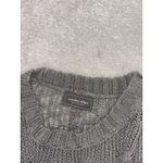 Wooden Ships Gray Open Knit Pullover Sweater Size M/L Mohair Wool Blend Crew Photo 4