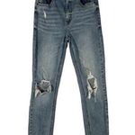 Eunina Blue Ripped Destroyed Skinny Ankle Denim Jeans Women Junior Sz 3 Photo 0