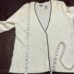 Emma James Emma & James V-neck Button‎ Front Cardigan Womens L cable knit White classic Photo 11