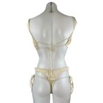 Oh Polly  Beige Strappy Thong Tank Bralette Two Piece Bikini Set Swimwear Size M Photo 1