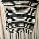 Soprano  Black and Grey Stripe Short Sleeve Blouse Size Medium Photo 10
