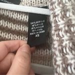 Moda  International Brown Tan Stripe Cascade Waterfall  Belted Sweater Cardigan Photo 2