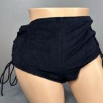 Savage X Fenty 70s Terry Booty Short with Side Tie Booty Shorts Size XL New Black Photo 0